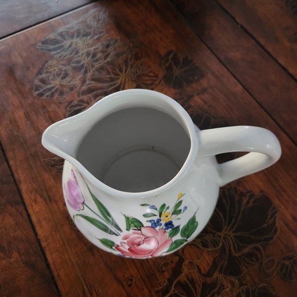 Floral Ceramic Pitcher Made In Italy - Picture 2 of 6